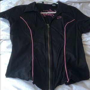 Harley Davidson zip up shirt